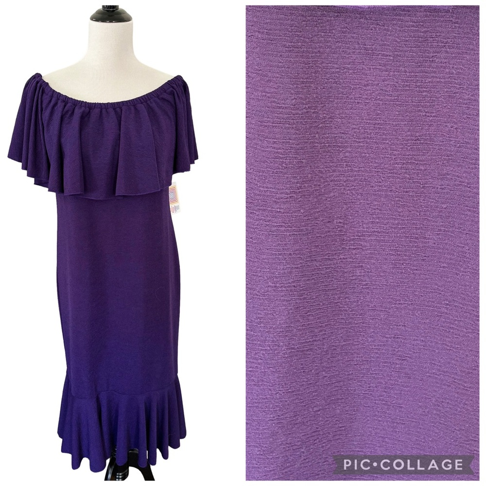 LuLaRoe Purple Off The Shoulder Cici Dress New